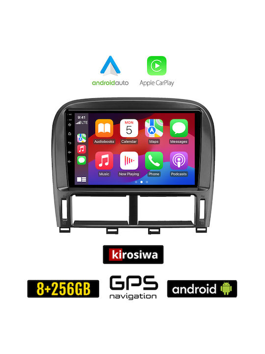 Kirosiwa Car Audio System for Jaguar XF Lexus LS 2000-2006 (Bluetooth/USB/AUX/WiFi/GPS/Apple-Carplay/Android-Auto) with Touch Screen 9"