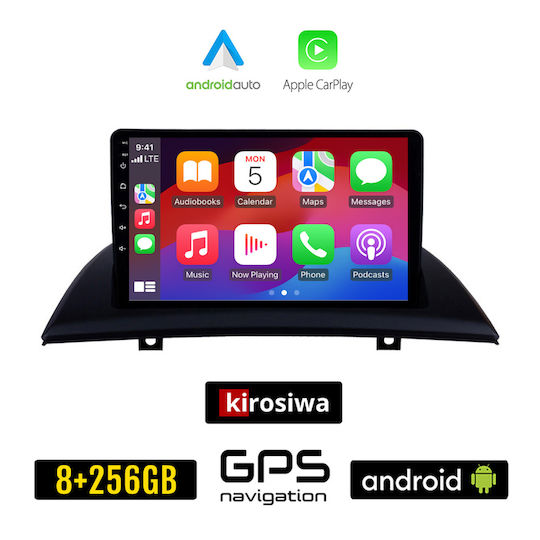 Kirosiwa Ηχοσύστημα Αυτοκινήτου για BMW X3 (E83) 2003-2010 (Bluetooth/USB/AUX/WiFi/GPS/Apple-Carplay/Android-Auto) με Οθόνη Αφής 9"