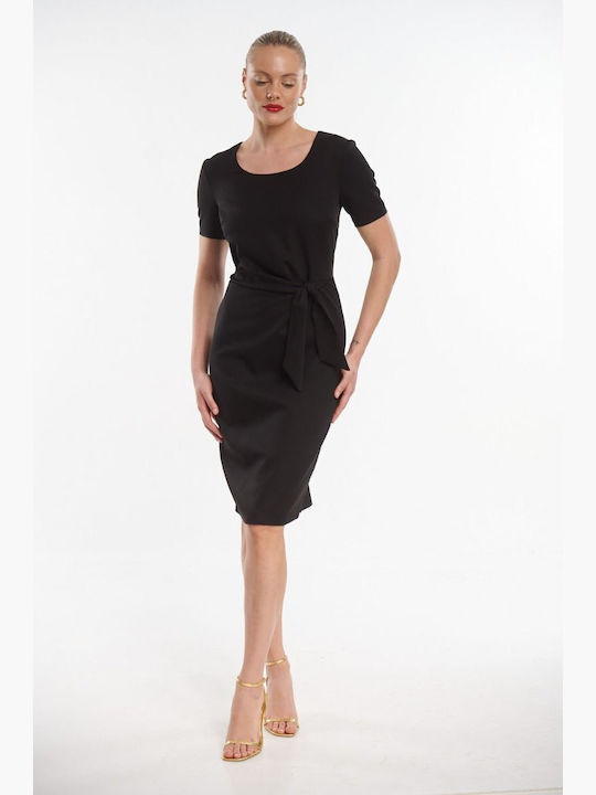 Fibes Midi Dress Black