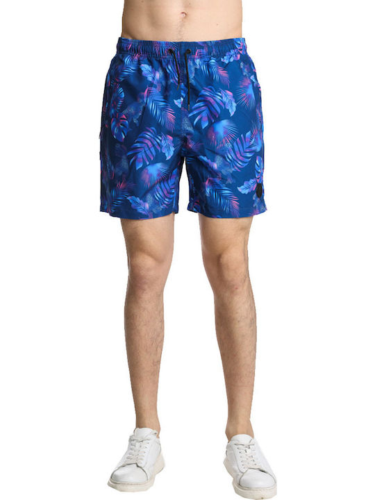 Herren Badebekleidung Bermuda Blue Blumen