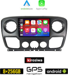 Kirosiwa Car-Audiosystem für Opel Movano 2011-2020 (Bluetooth/USB/WiFi/GPS/Apple-Carplay/Android-Auto) mit Touchscreen 10"