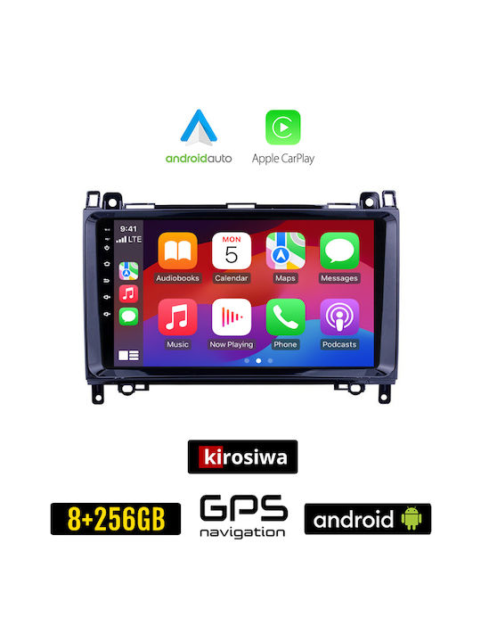 Kirosiwa Ηχοσύστημα Αυτοκινήτου για Mercedes-Benz B Class W245 2005-2012 (Bluetooth/USB/WiFi/GPS/Apple-Carplay/Android-Auto) με Οθόνη Αφής 9"