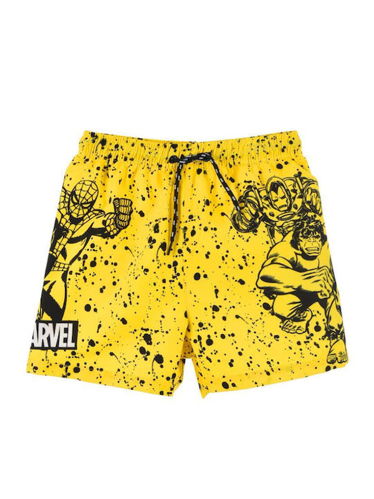 Superheroes Kids Swimwear Swim Shorts Yellow