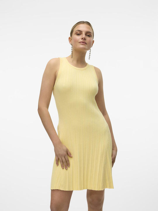 Vero Moda Maxi Рокля Плетено Жълт