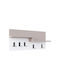 Pakketo Wall Hanger Harm Wooden 5 Hooks Brown 65x31x15cm