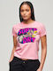 Superdry D3 Ovin Neon Women's T-shirt Pink