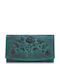 Large Leather Women's Wallet Classic with RFID Green