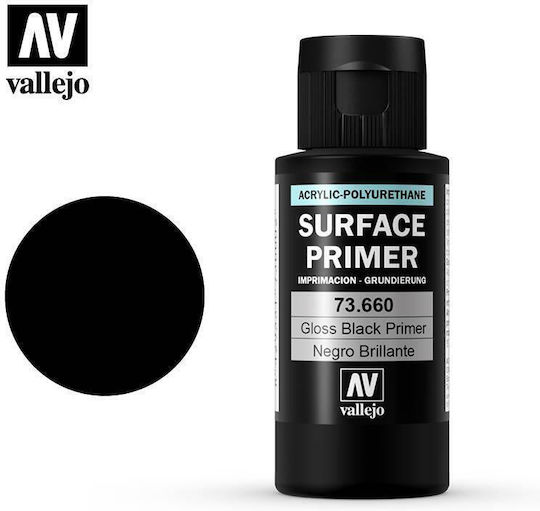 Повърхностен грунд Акрилно-полиуретанов Vallejo 60ml Gloss Black 73660