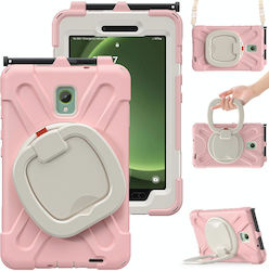 Samsung Galaxy Tab Active5 X300 silicon hibrid Pc Tablet caz de suport și curea de umăr Pink