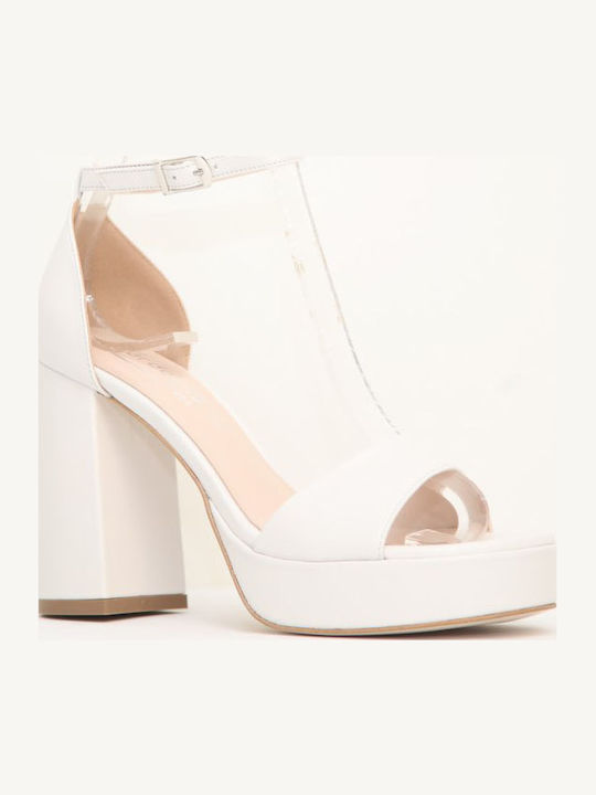 Makis Fardoulis 742-07 Women's High Ivory Leath...