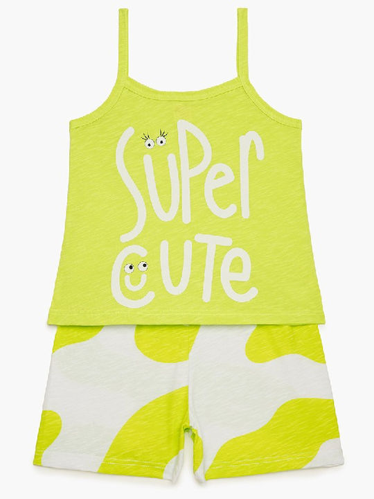 Minerva Kids Pyjamas Summer Cotton Lime Cute