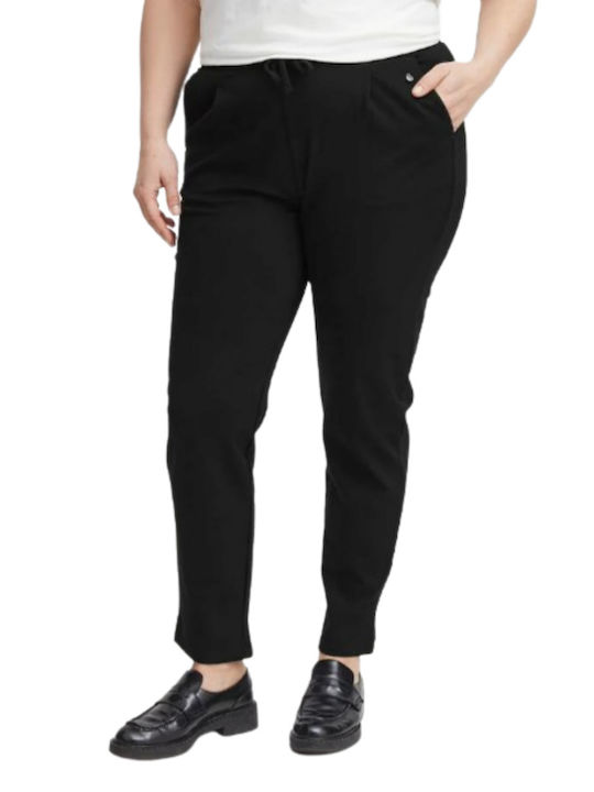 Fransa Women's Fabric Trousers Black