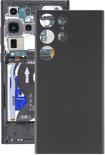 Καπάκι Μπαταρίας Battery Back Cover Μαύρο για Samsung Galaxy S23 Ultra 5G SM-S918B