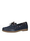 Leder Herren Mokassins in Blau Farbe