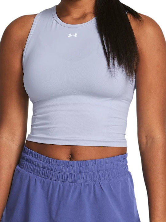 Under Armour Seamless Women's Athletic Blouse Sleeveless Lilacc