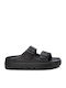 Flip Flops In Sandal Style With Platform In Black Colour