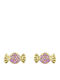 Papoulidis Jewellery Златни Детски обици Studs с камъни от Сребро