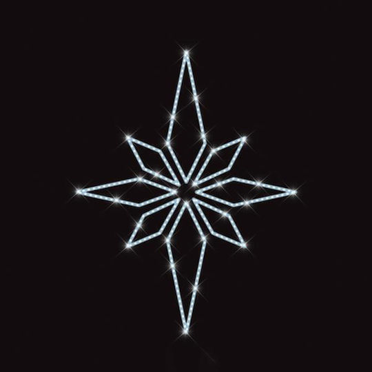 Eurolamp Plastic Christmas Decorative Star 110x110cm White