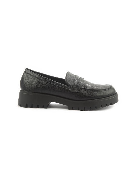 Fshoes Damen Loafers in Schwarz Farbe