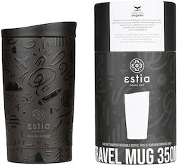 Estia Travel Mug Save The Aegean 350мл Noir Echo Estia Travel Mug Save The Aegean 350мл Noir Echo