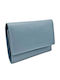 Leather Women's Wallet Classic Blue