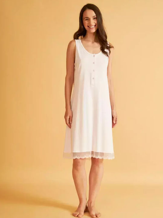 Harmony Summer Cotton Women's Nightdress Nude