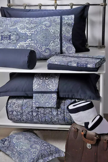 Down Town Home Sheet Sets Queen 245x280cm. 846 Bombay Blue 4pcs