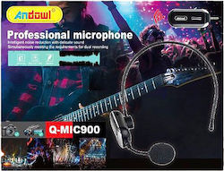 Andowl Microfon Wireless Cap Vocal Q-MIC900