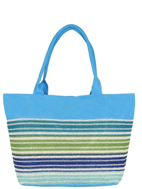 Aquablue Straw Beach Bag Light Blue