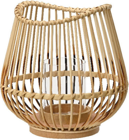 Kaemingk Tabletop Bamboo Lantern Brown 36x36x41cm