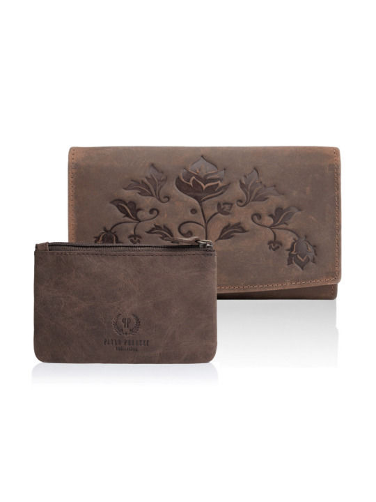 Paolo Peruzzi Leather Women's Wallet Classic Brown