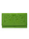 Large Leather Women's Wallet Classic with RFID Green