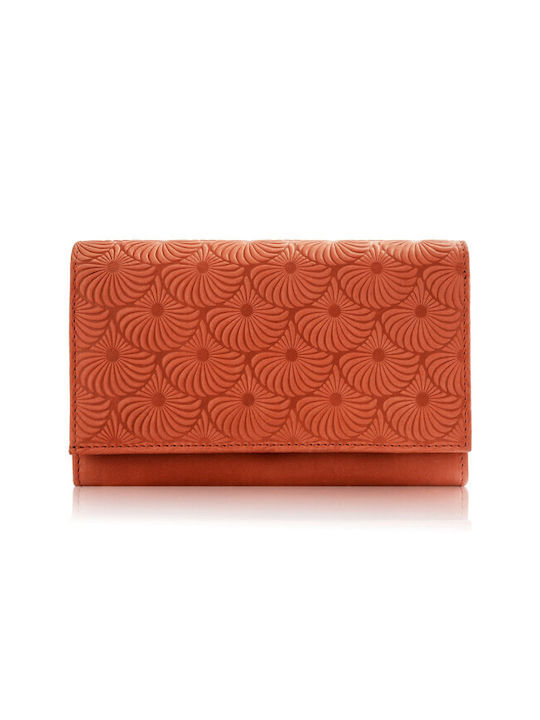 Paolo Peruzzi Δερμάτινο Γυναικείο Πορτοφόλι με RFID Πορτοκαλί