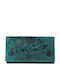 Large Leather Women's Wallet Classic with RFID Green