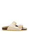 Flache Sandalen für Damen in Gold Farbe