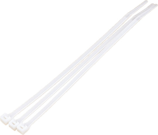 Hydrostab Пластмасови Кабелни Аксесоари 300mmx3.4mm в Бял Цвят 3бр HS0120406