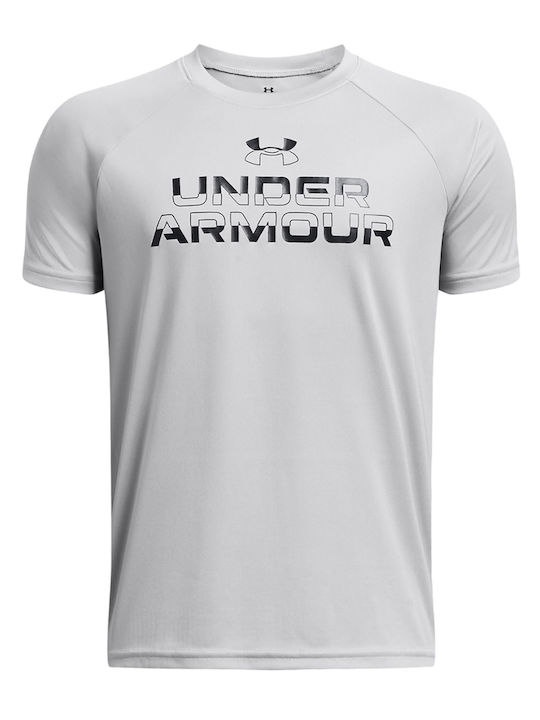 Under Armour Παιδικό T-shirt Γκρι Tech