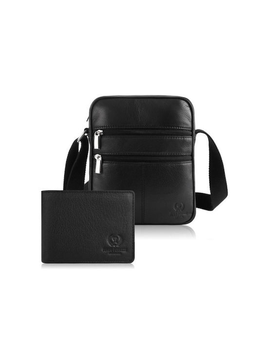 Leather Men's Bag Shoulder / Crossbody Black