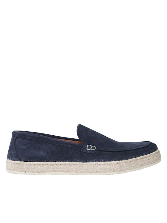 Antonio Shoes Men's Suede Moccasins Blue