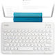 SBS TAUNIKEYBOARDDW-UK Ασύρματο Bluetooth Πληκτρολόγιο για Tablet Αγγλικό UK Λευκό