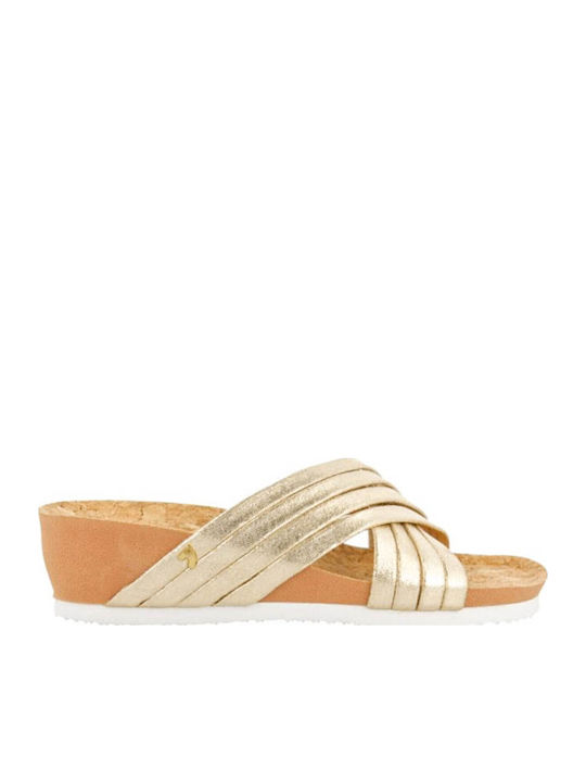 Women's Platform Wedge Sandals Gold