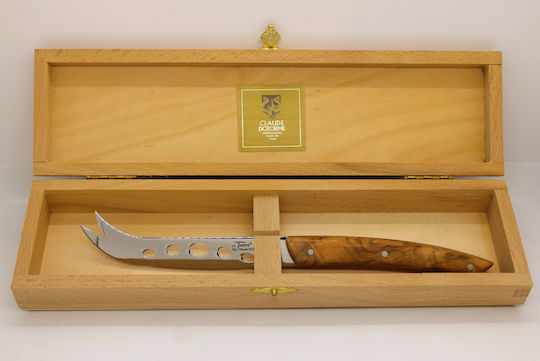 Claude Dozorme Thiers Olive Wood Cuțit de Brânză din Oțel Inoxidabil