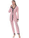Sorrisino Sommer Damen Robe mit Pyjama Pua Rosa
