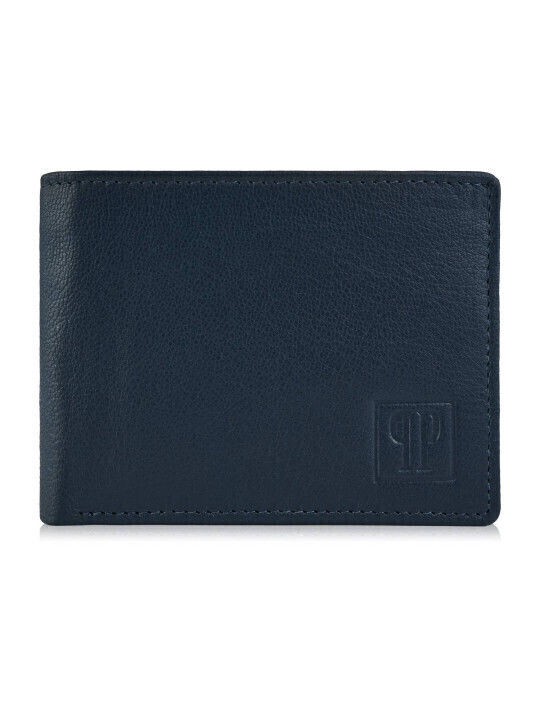 Кожен Мъжки Портфейл с RFID Син