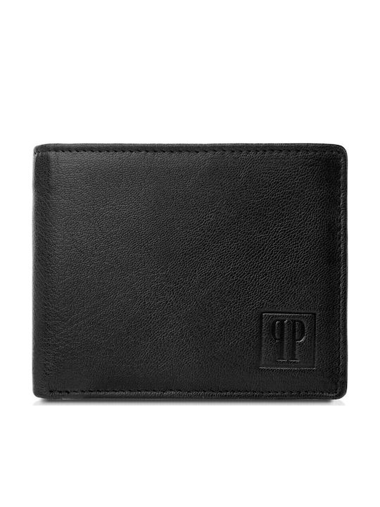 Paolo Peruzzi Дървен Мъжки Портфейл с RFID Черен