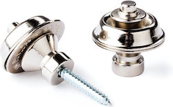 Dunlop Straplock Traditional Strap Lock Ασημί