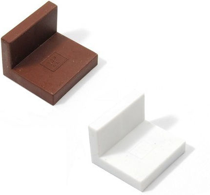 Hard Plast Eckregal Metallisch in Weiß Farbe 30mm 1Stück 40093