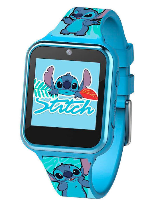 Kids Licensing Kinder-Digitaluhr Stitch mit Kautschuk/Plastikarmband Hellblau