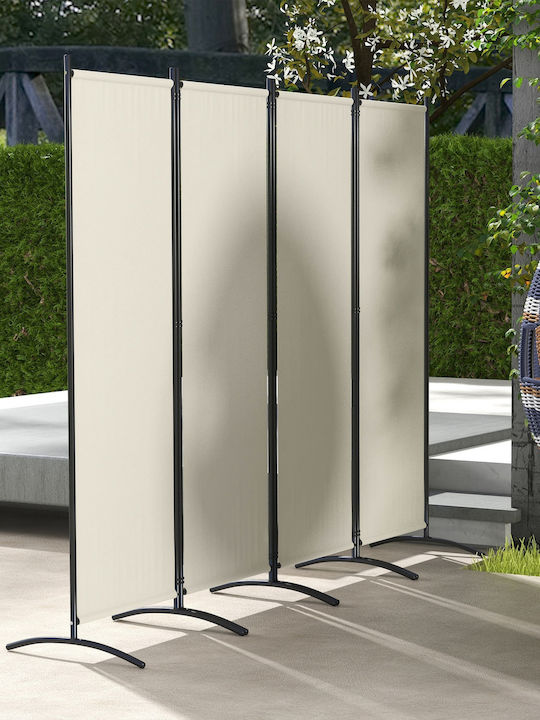 Outsunny Διακοσμητικό Παραβάν Μεταλλικό 221x172cm