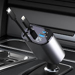Huawei Car Charger Total Intensity 2.4A Fast Charging with Ports: 1xUSB 1xType-C with Cable Lightning / Type-C